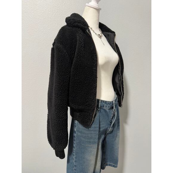 Nasty Gal Fleece Bomber Jacket - Picture 3 of 6